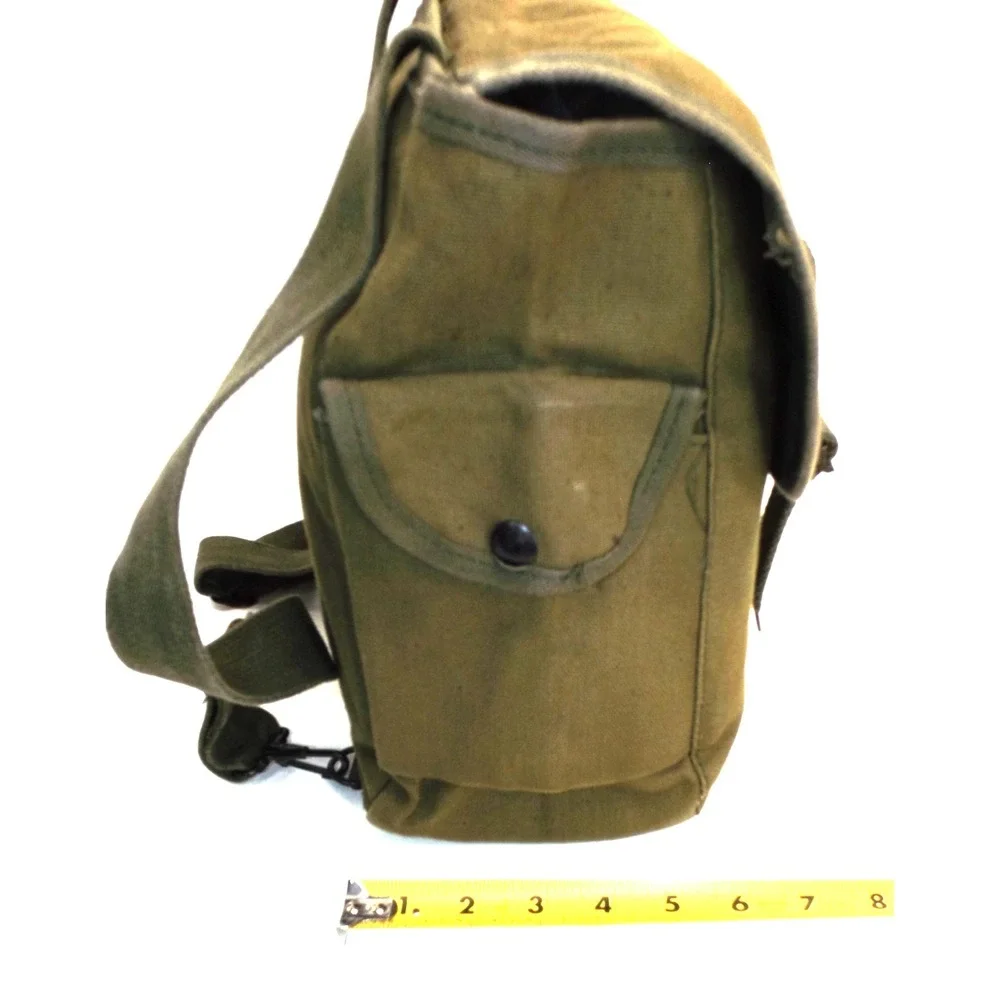 OD Green Military Style Haversack Pouch Musette Bag - 11